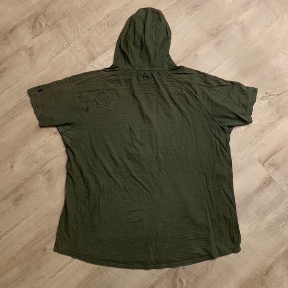 Under Armour Project Rock Hoodie Men's XXL 2XL Green Charged Short Sleeve Logo - Picture 5 of 6